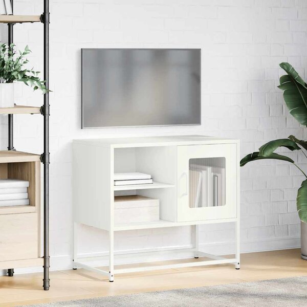 Fehér acél TV-szekrény 68 x 39 x 60,5 cm