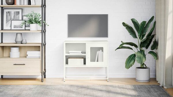 Fehér acél TV-szekrény 68 x 39 x 60,5 cm