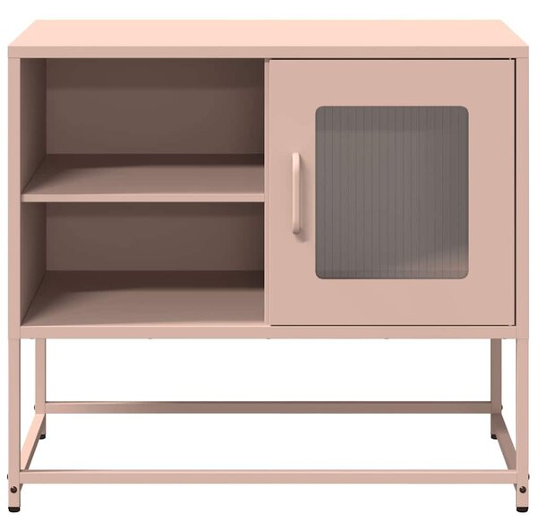 Rózsaszín acél TV-szekrény 68 x 39 x 60,5 cm