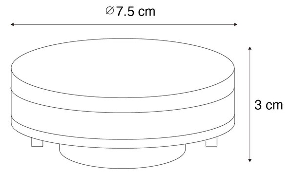 5 darabos GX53 dimmelhető LED izzó készlet 7W 750 lm 3000K