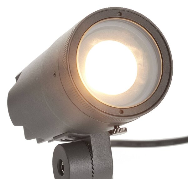 Lucande LED kültéri spot Daja, állítható sugárzási szög, Alu / szürke / cink, Alumínium, Modern