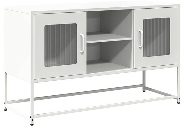 Fehér acél TV-szekrény 100,5x39x60,5 cm