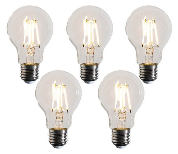 5 darabos E27-es dimmelhető LED izzókészlet A60 átlátszó 4,5W 500 lm 2700K
