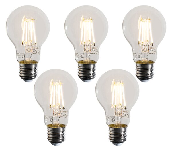 5 darabos E27 dimmelhető LED izzókészlet A60 átlátszó 4W 470 lm 2700K