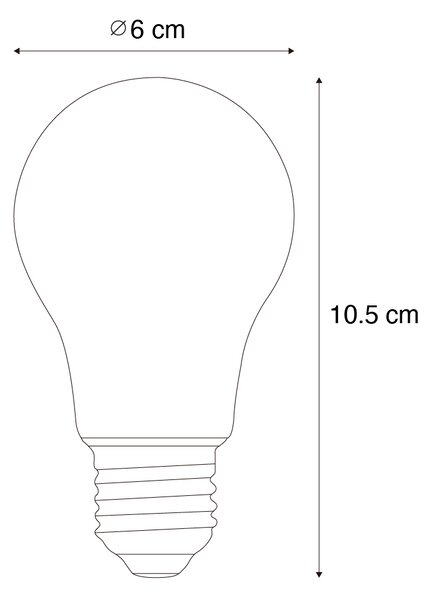 5 darabos E27 dimmelhető LED izzókészlet A60 arany 4W 420 lm 2200K