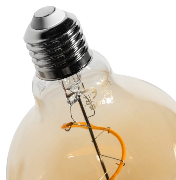 5 darabos E27 dimmelhető LED izzó spirál filament G95 arany 4W 270 lm 2100K készlet