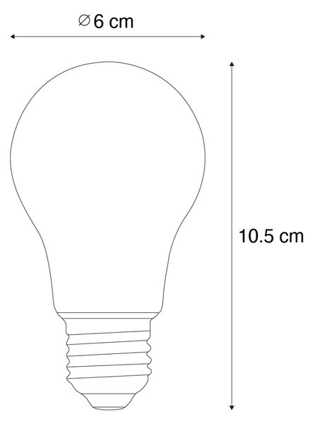 5 db Okos E27 Dimmelhető LED Izzó A60 Matt 7W 806lm 2700-6500K