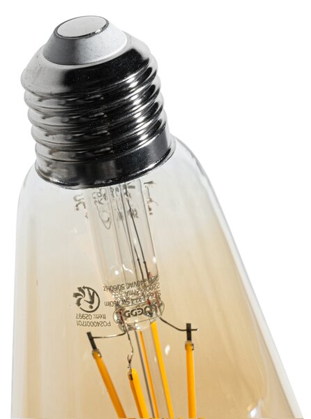 5 darabos E27 dimmelhető LED izzókészlet, ST64 arany, 4,5W, 450 lm, 2200K