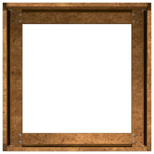 Ültető rozsdás 40x40x30 cm időjárásálló acélból
