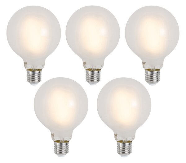 5 db Okos E27 Dimmelhető LED Izzó G95 Matt 7W 806lm 2700-6500K