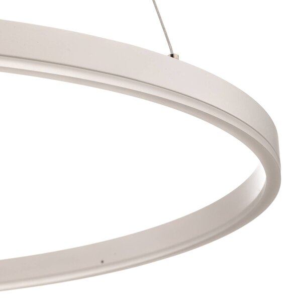 Arcchio Albiona LED lógó világítás, fehér, 1 gyűrű, Ø 80 cm, dimmelhető, Fehér / opál, Konyha, fém, Modern