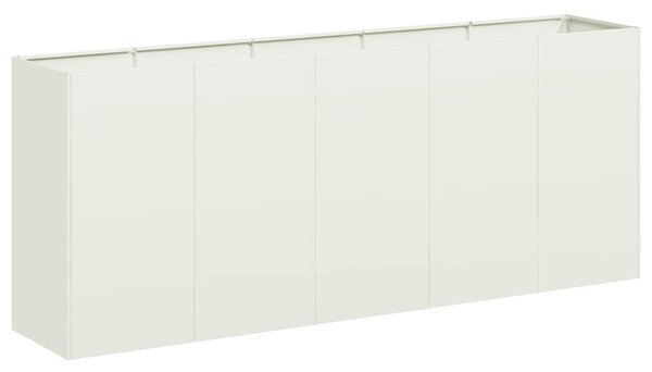 Ültetvény fehér 200x40x80 cm Hidegen hengerelt acélból