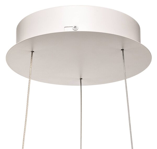 Arcchio Albiona LED lógó világítás, fehér, 1 gyűrű, Ø 80 cm, dimmelhető, Fehér / opál, Konyha, fém, Modern