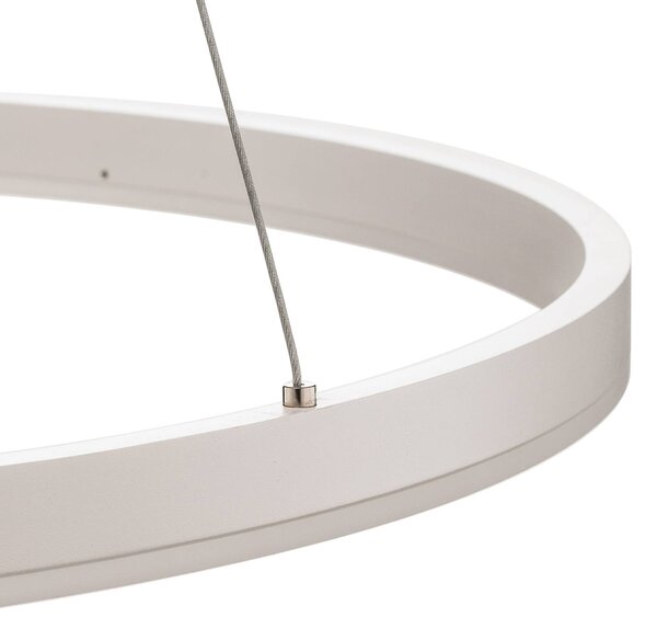 Arcchio Albiona LED lógó világítás, fehér, 1 gyűrű, Ø 80 cm, dimmelhető, Fehér / opál, Konyha, fém, Modern