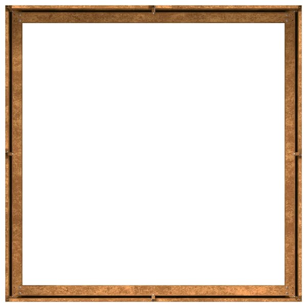 Ültető rozsdás 100x100x30 cm időjárásálló acélból