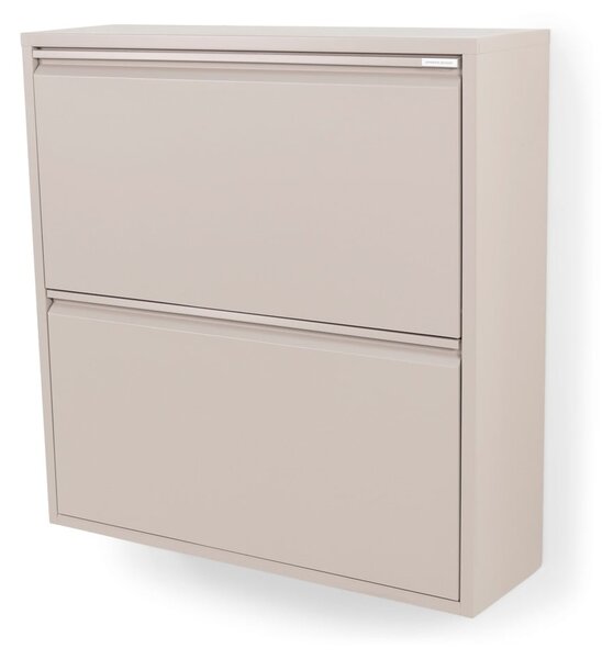 Szürkésbarna fém billenő ajtós cipőtartó 75x77,5x22,5 cm Billy – Spinder Design