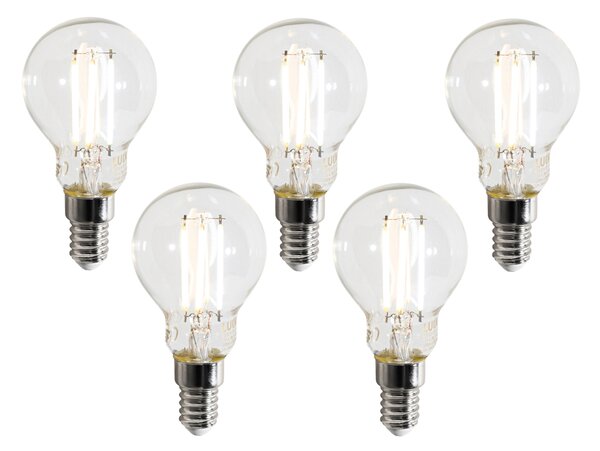 5 darabos Smart E14 LED izzó készlet P45 átlátszó 4.2W 470 lm 2700-6500K