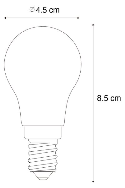 5 darabos Smart E14 LED izzó készlet P45 átlátszó 4.2W 470 lm 2700-6500K