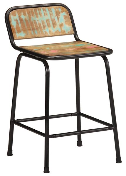 Bárszékek 4 db 46x35,5x70 cm tömörfa, újrahasznosított fa