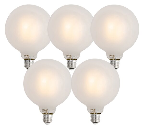 5 db Okos E27 Dimmelhető LED Izzó G125 Matt 7W 806lm 2700-6500K