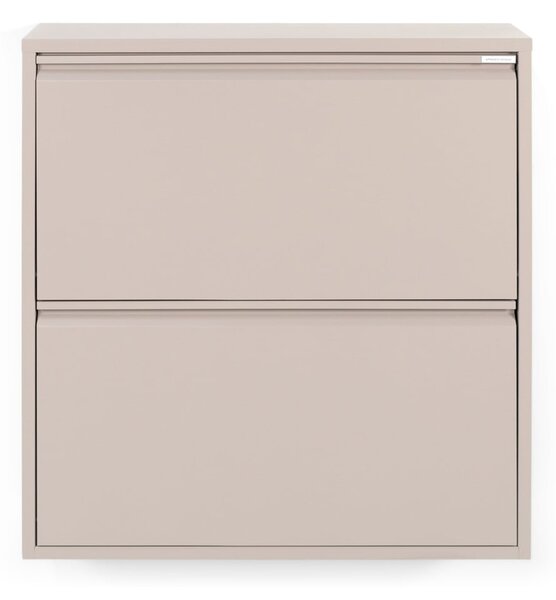 Szürkésbarna fém billenő ajtós cipőtartó 75x77,5x22,5 cm Billy – Spinder Design