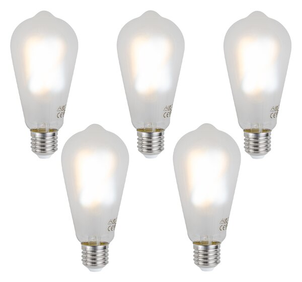 5 db Okos E27 Dimmelhető LED Izzó ST64 Matt 7W 806 lm 2700-6500K