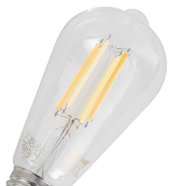 5 db Okos E27 Dimmelhető LED Izzók ST64 Átlátszó 7W 806lm 2700-6500K