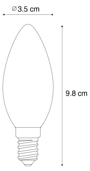 5 darabos Smart E14 LED izzókészlet C35 átlátszó 4,2W 470 lm 2700-6500K