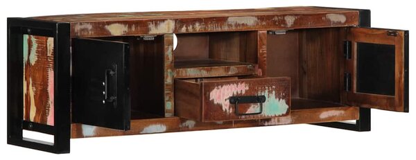 TV szekrény 100x30x35 cm tömörfa, újrahasznosított fa