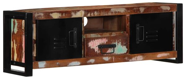 TV szekrény 100x30x35 cm tömörfa, újrahasznosított fa