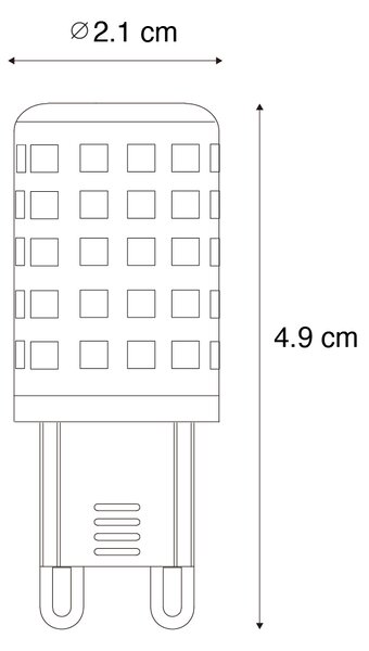 5 darabos Smart G9 szabályozható LED izzókészlet, átlátszó, 2,5W, 250 lm, 2700-6500K