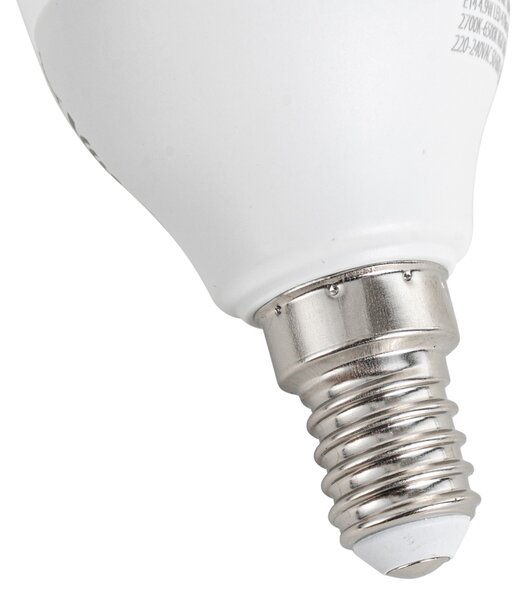 5 darabos Smart E14 LED izzókészlet G45 Opál RGBW 4,9W 470 lm 2700-6500K