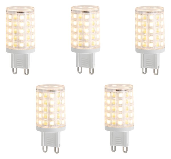 5 darabos intelligens G9 dimmelhető LED izzókészlet, átlátszó, 2,5 W, 250 lm, 2700-6500K, Zigbee
