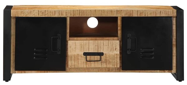 Tömör nyers mangófa TV-szekrény 100x30x40 cm