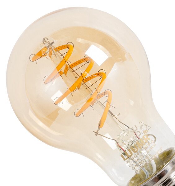 5 db Okos E27 Dimmelhető LED Izzó A60 Borostyán 4.9W 320lm 2500K