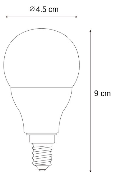 Okos E14 Dimmelhető LED Izzó G45 Opál 4.9W 470 lm 2700-6500K