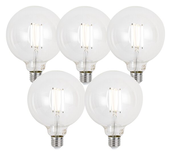 5 darabos intelligens E27 dimmelhető LED izzókészlet G125 átlátszó 7W 806 lm 2700-6500K Zigbee