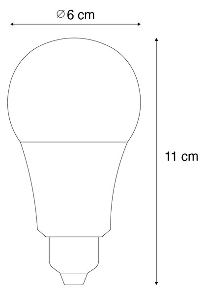 5 db E27 Dimmelhető LED Izzók A60 Opál 9W 806lm 2700-6500K