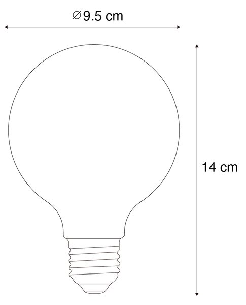 Smart E27 dimmelhető LED izzó G95 4.9W 320 lm 2500K Zigbee