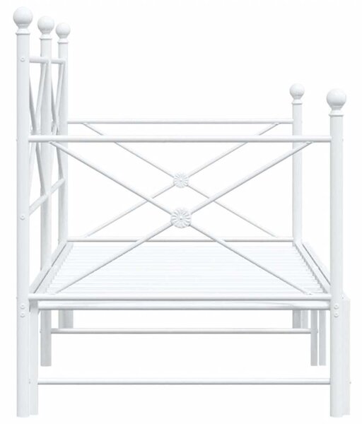 Fehér kanapéágy fiókkal matrac nélkül 75x190 cm