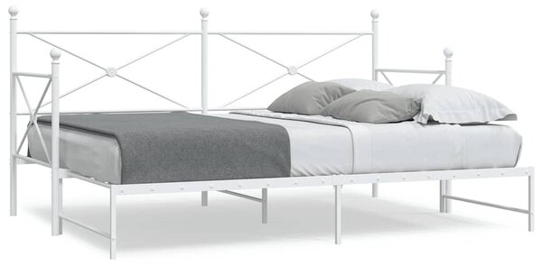 Fehér kanapéágy fiókkal matrac nélkül 75x190 cm