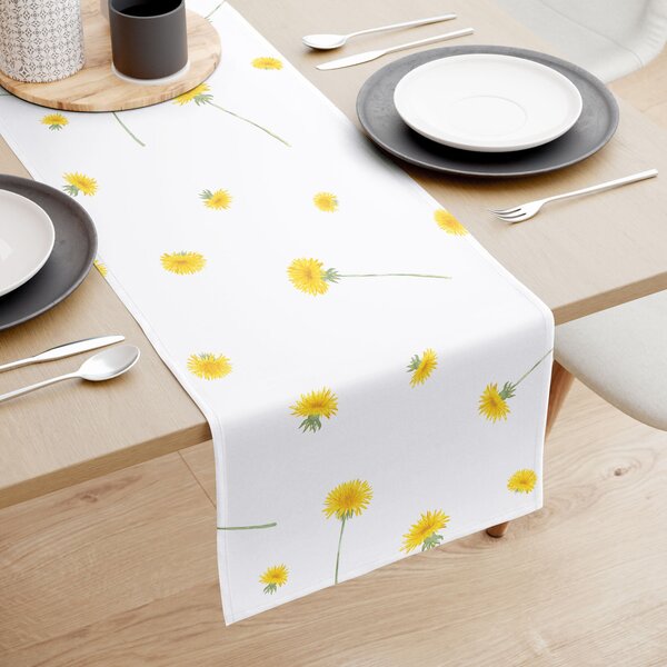 Goldea pamut asztali futó - pitypangok 35x140 cm | FAVI.hu