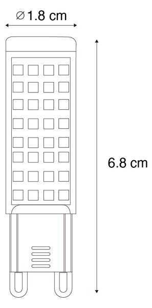 2 db G9 dimmelhető LED izzó készlet 5,5W 500 lm 2700K
