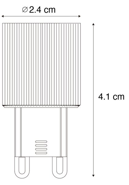 2 db G9 24 mm-es dimmelhető LED izzó szett 3W 300 lm 2700K