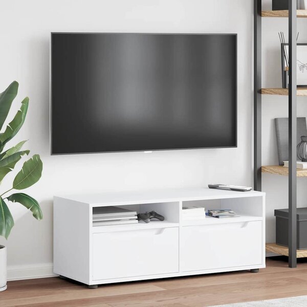 VISNES fehér szerelt fa TV-szekrény 100x40x38 cm