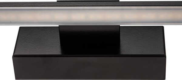 MCJ LED fali lámpa Miroir 80 cm fekete 4000K, Fekete, Fürdőszoba, Alumínium, Modern