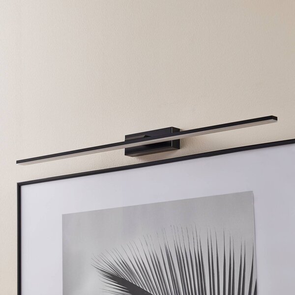MCJ LED fali lámpa Miroir 80 cm fekete 4000K, Fekete, Fürdőszoba, Alumínium, Modern