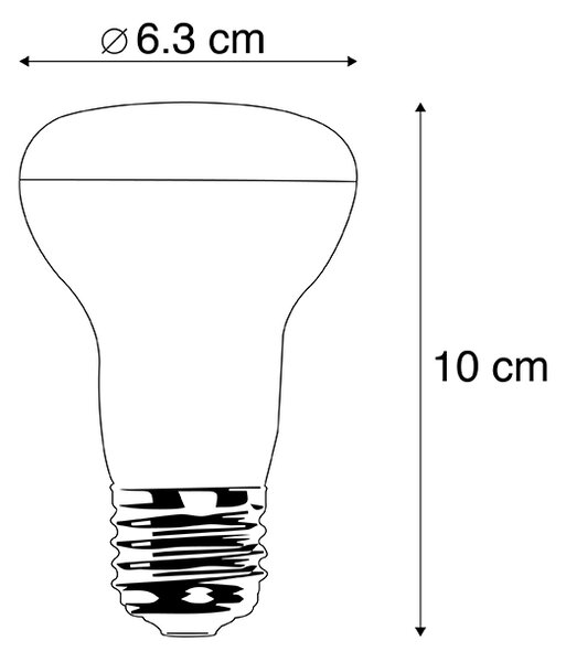 5 db E27-es dimmelhető LED izzó szett R63 6.2W 520lm 2700K
