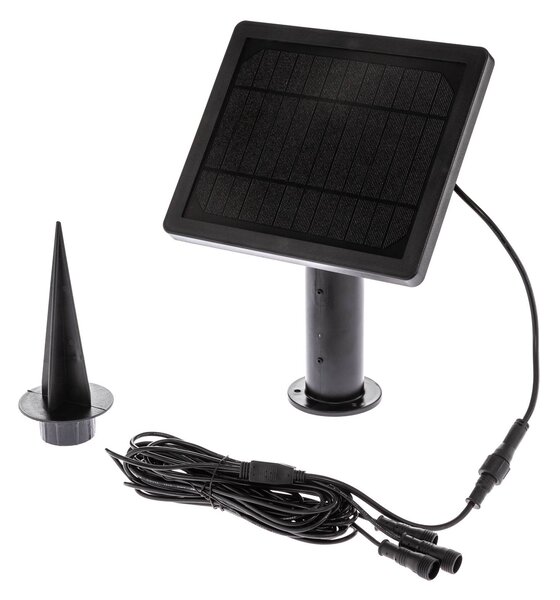 Lindby LED-es napelemes földi tüskés lámpa Malida, 3 darabos készlet, fekete, Fekete, Alumínium, Modern