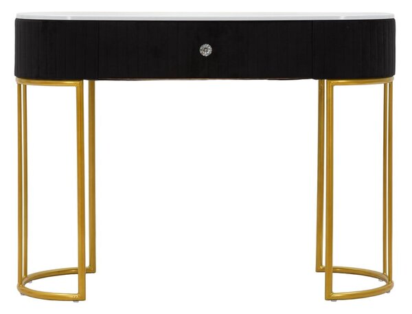 Fekete-aranyszínű konzolasztal 43x100 cm Montpellier – Mauro Ferretti